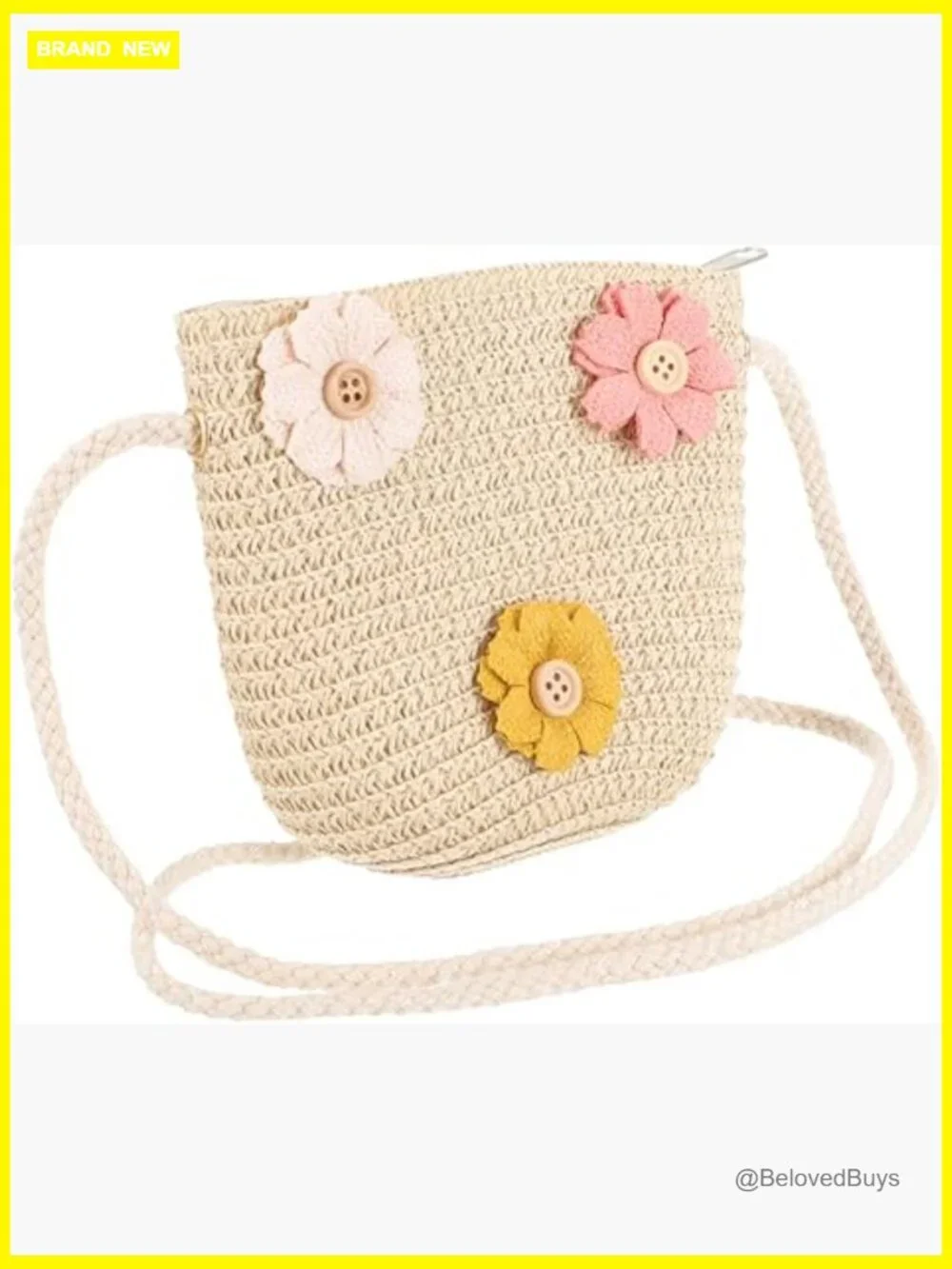 Woven Straw Crossbody Bag for Girls Handbag for Beach Summer